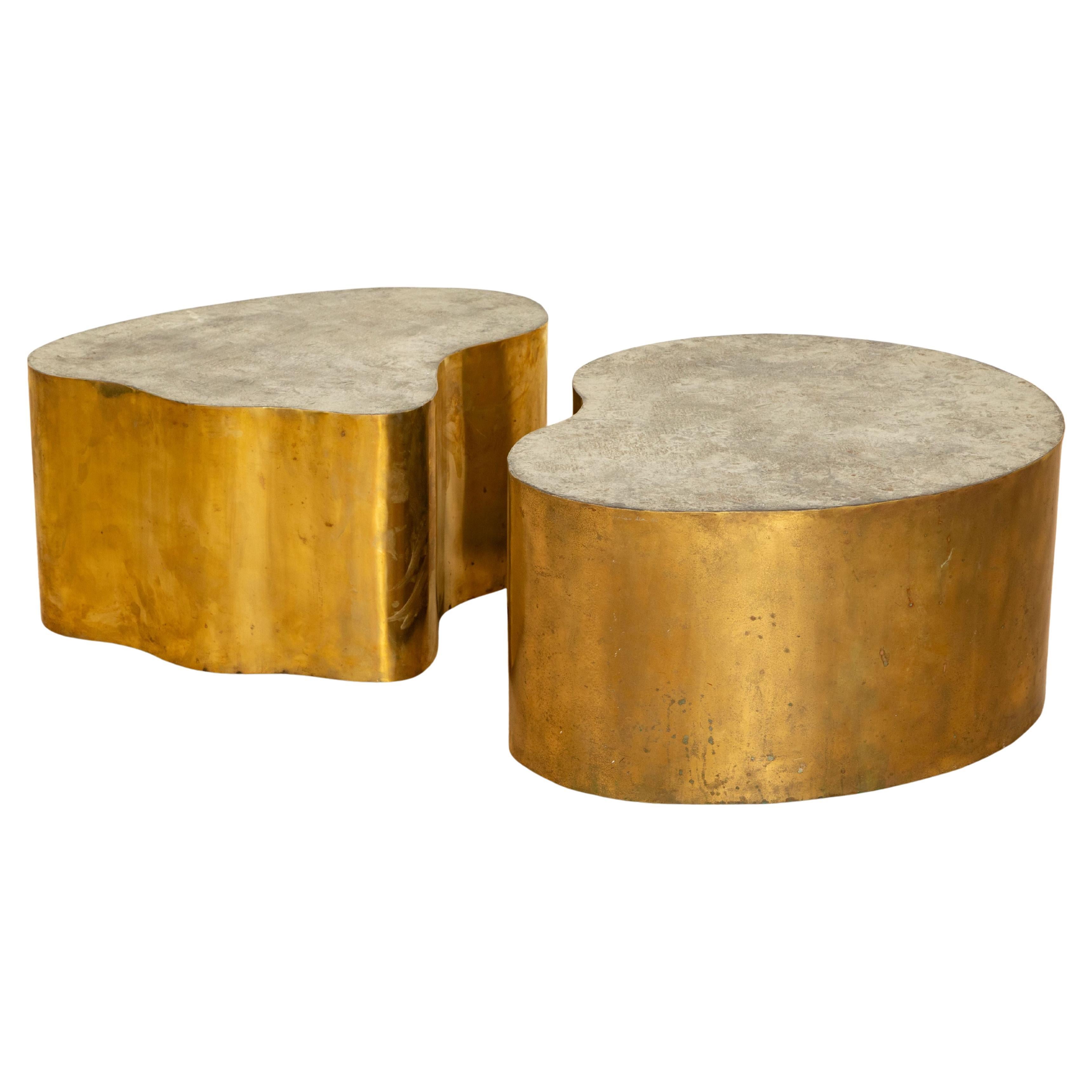 Pair of Organic Free-Form Coffee Tables by Silas Seandel, USA 1970s For Sale