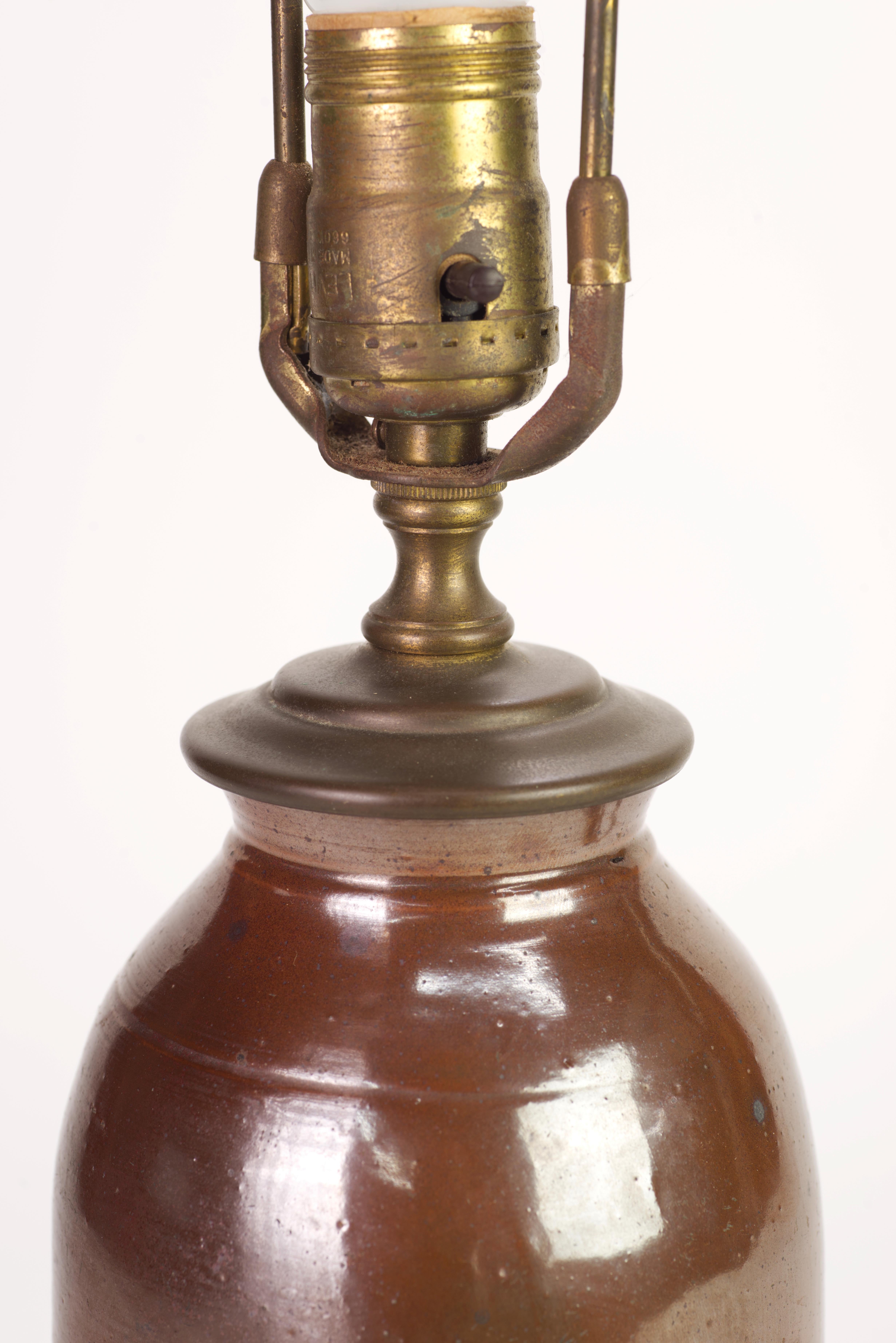 Coppia di lampade da tavolo organiche moderne in ceramica, American Art Studio Pottery in vendita 1