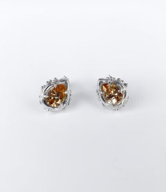 Paire de boucles d'oreilles poire bio de Céphéide Joaillerie