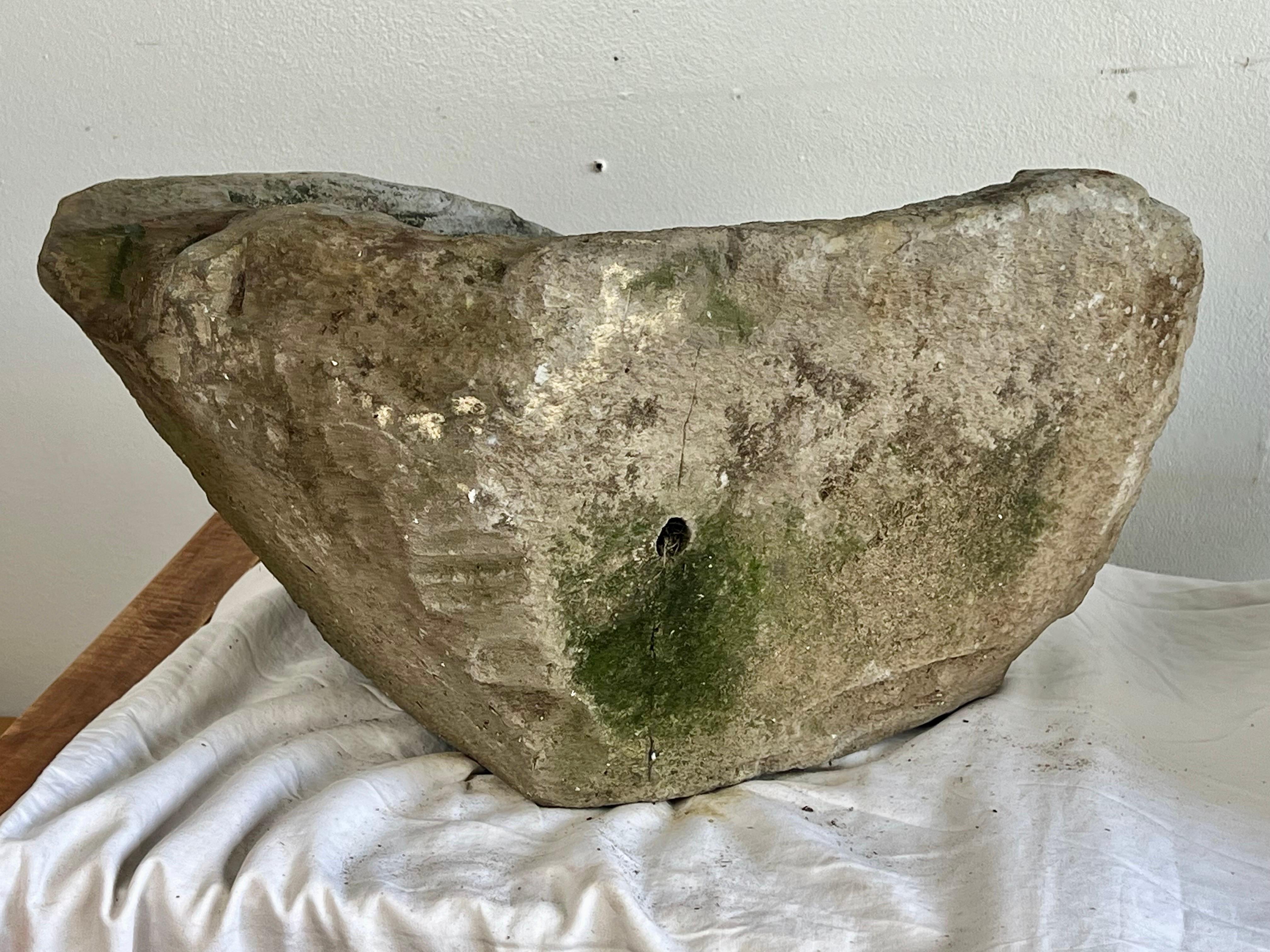 Stone Pair of Organic Rock Planters C. 1960's For Sale