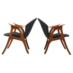 Pair of Organic Shaped Easychairs by Aage Christiansen