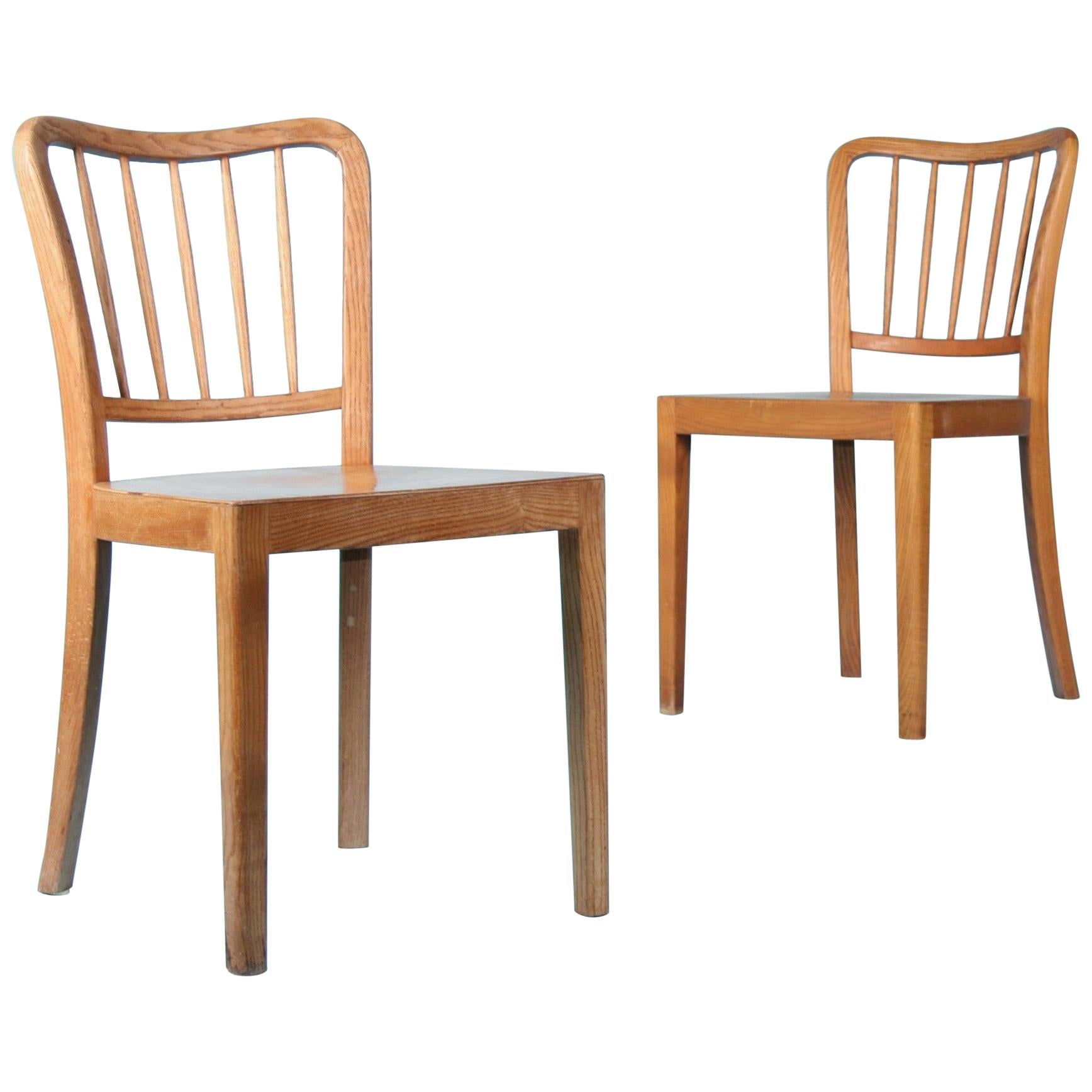 Pair of Organic Wood Chairs