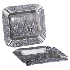 Pair of oriental ashtrays