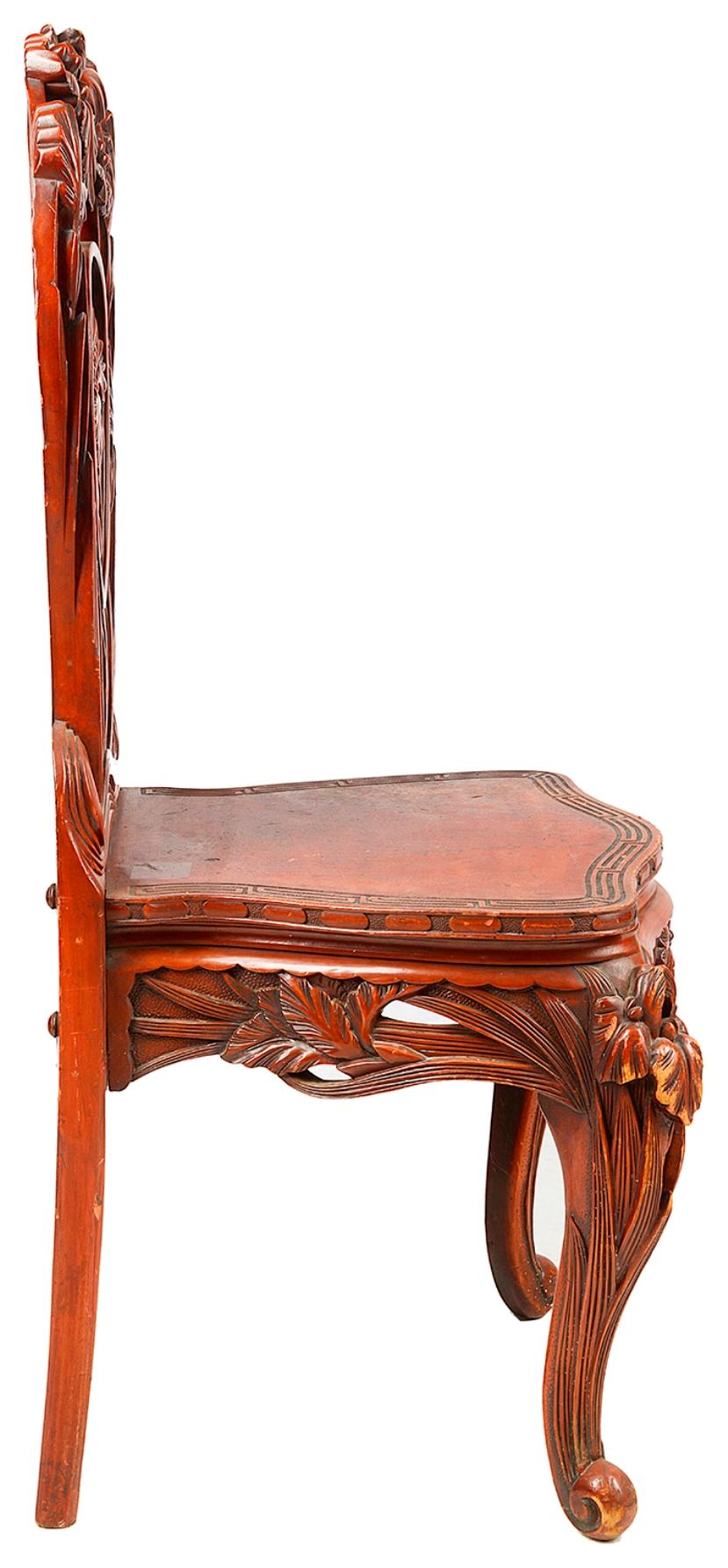 Japonisme Pair of Oriental Chairs, 19th Century For Sale