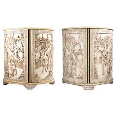Pair of Oriental Cocktail Cabinets, Mid-20th Century