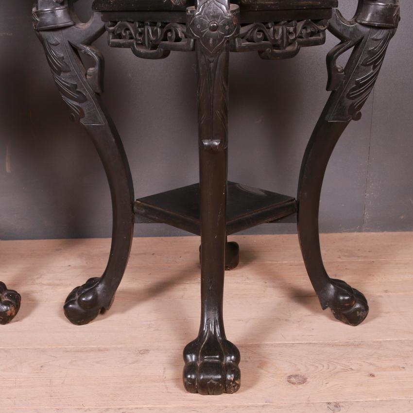 Chinese Pair of Oriental Country House Pedestals