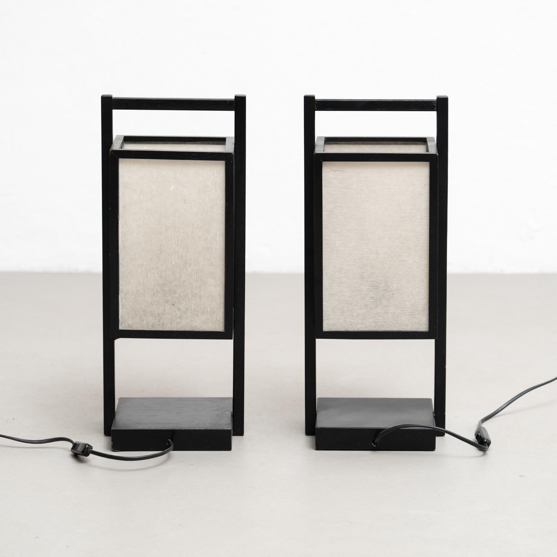 Pareja de lámparas de mesa orientales - Circa 1960 Moderno de mediados de siglo en venta