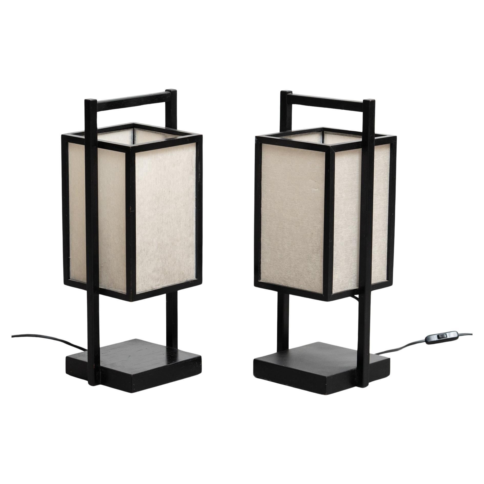 Pair of Oriental Table Lamps, circa 1960 For Sale