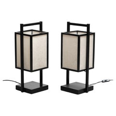 Retro Pair of Oriental Table Lamps, circa 1960