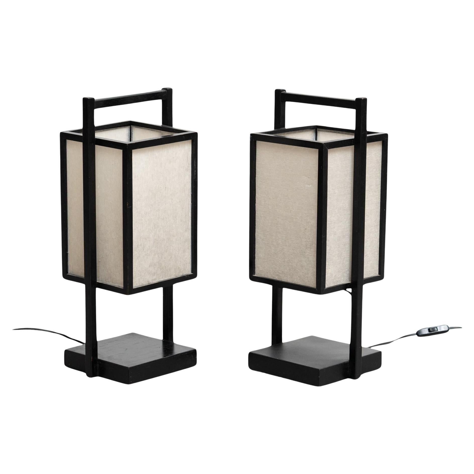Pair of Oriental Table Lamps – Circa 1960