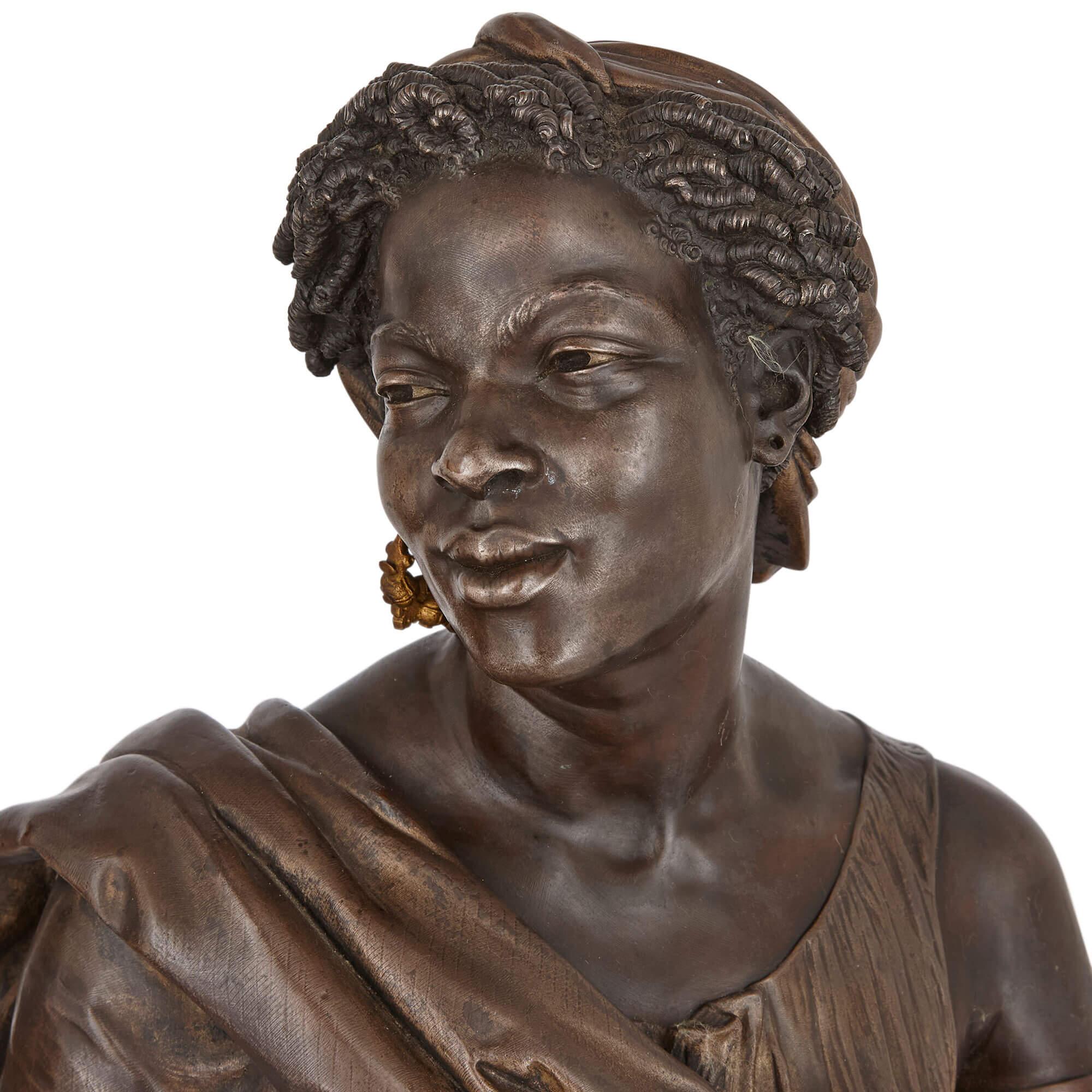 Coppia di busti orientalisti in bronzo di Cordier, 1861 In condizioni buone in vendita a London, GB