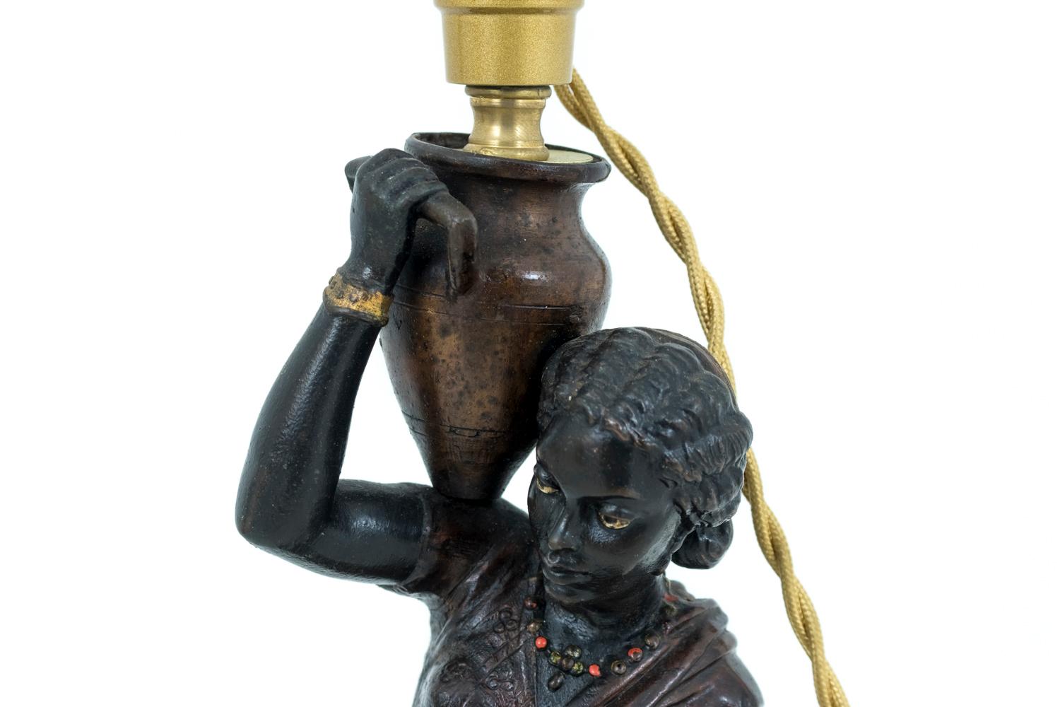 Patinated Pair of Orientalist Lamps from the 19th Century For Sale