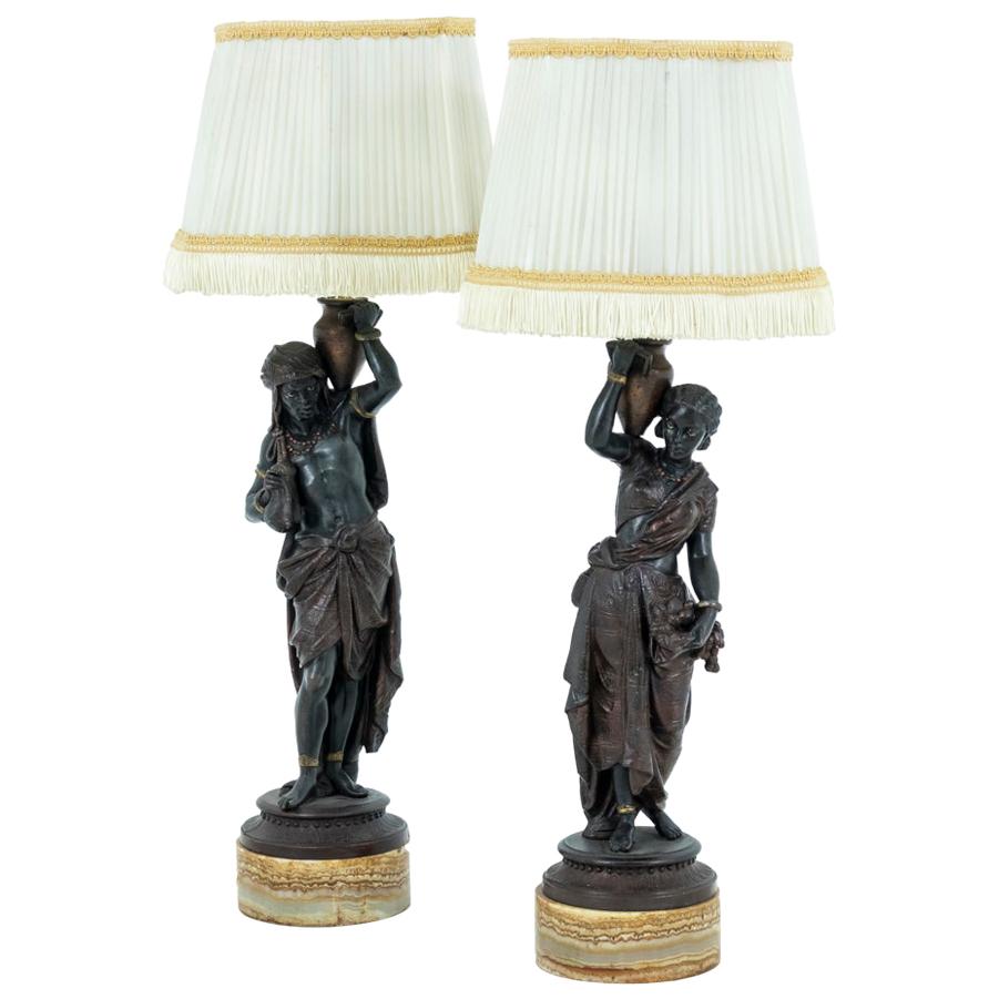 Pair of Orientalist Lamps from the 19th Century For Sale