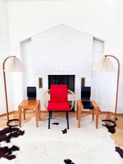 Pair of Orig. 70s Vintage 2 Mads Caprani Light Floor Lamps, Rare model, Stamped