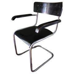 Pair of Original 1930s Tubular Cantilever Bauhaus Chairs by Vichr, Czech