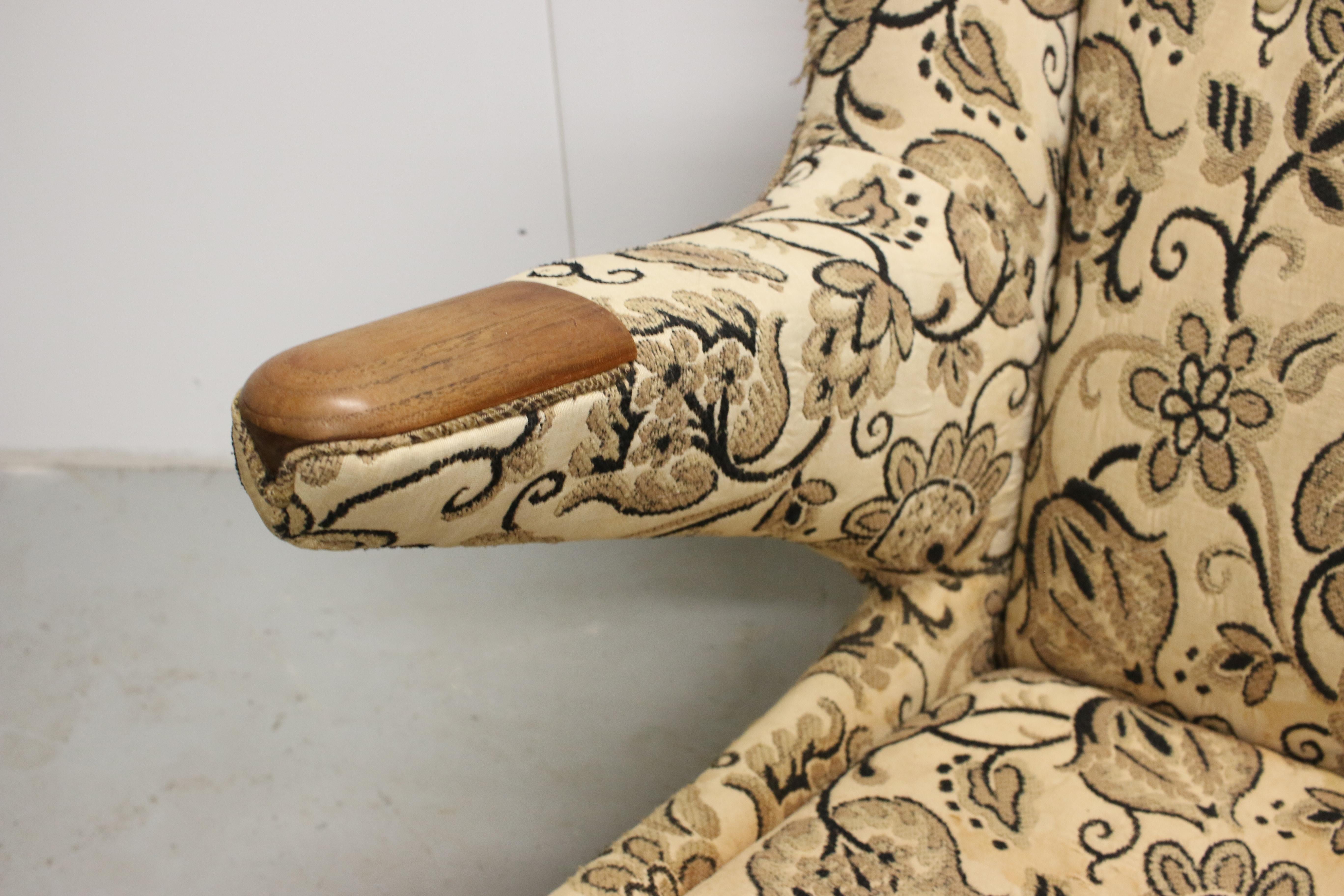 Pair of Original 1950s Hans Wegner Papa Bear Chairs, Incl. Reupholstery in COM 4