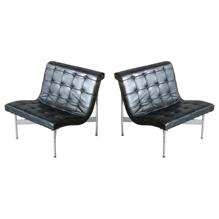 Pair of Original 1950s New York Lounge Chairs by Katavolos, Littell and Kelley For Sale at 1stDibs