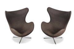 Pair of Original 1960s Arne Jacobsen Egg Chairs Including Upholstery
