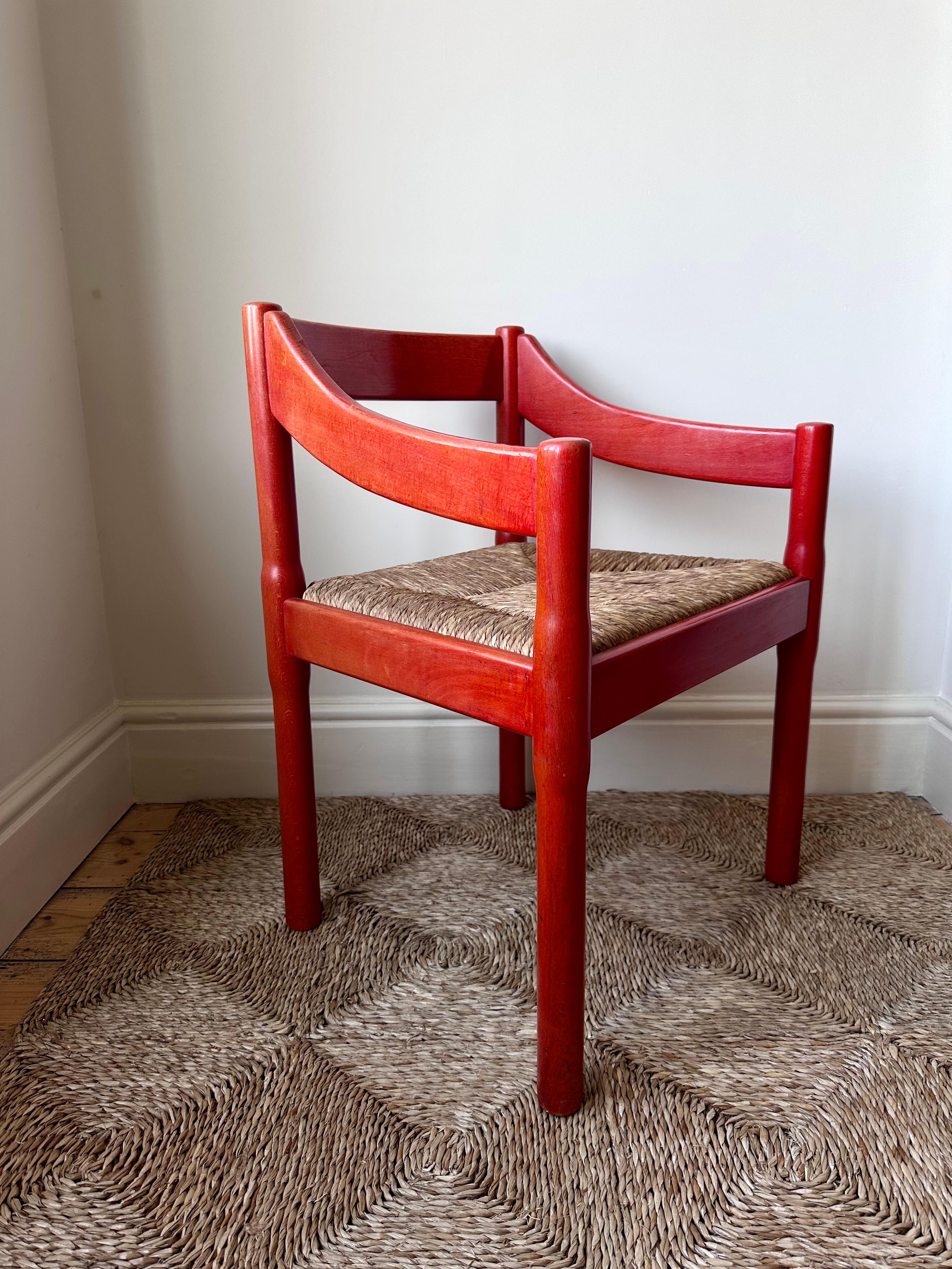 Pair of Original 1960s Carimate Dining Chairs By Vico Magistretti 5