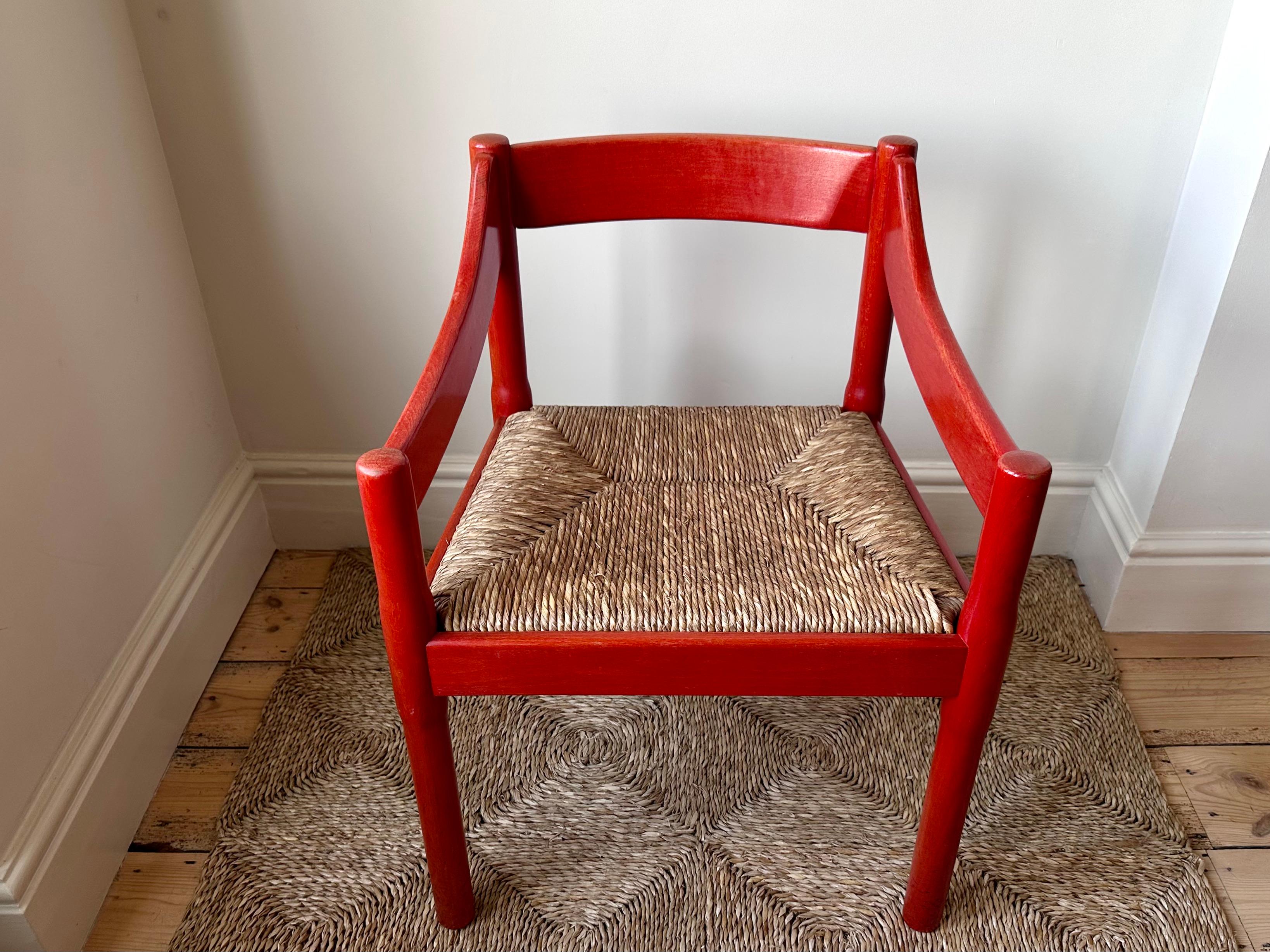 Pair of Original 1960s Carimate Dining Chairs By Vico Magistretti 6