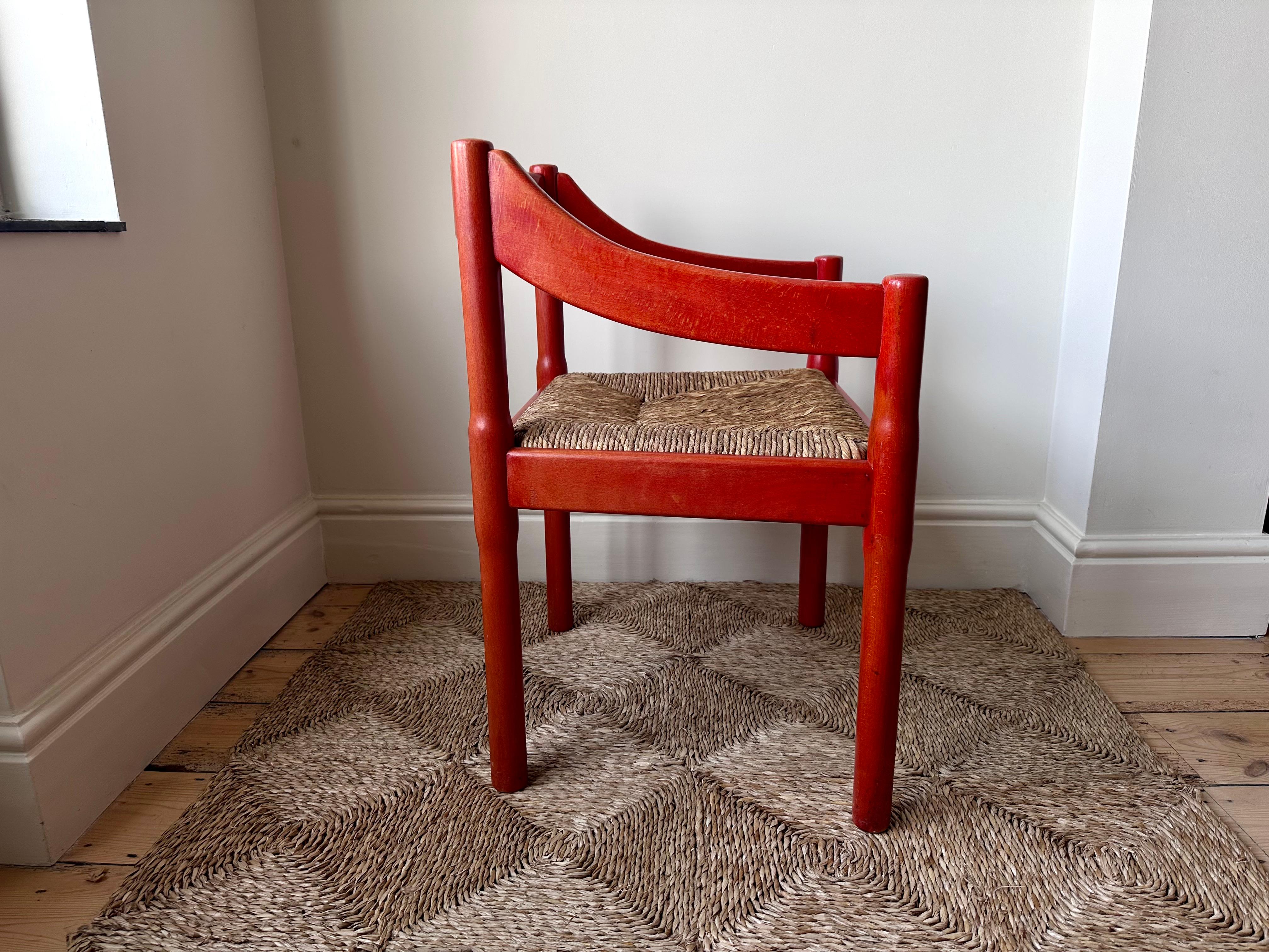 Pair of Original 1960s Carimate Dining Chairs By Vico Magistretti 9