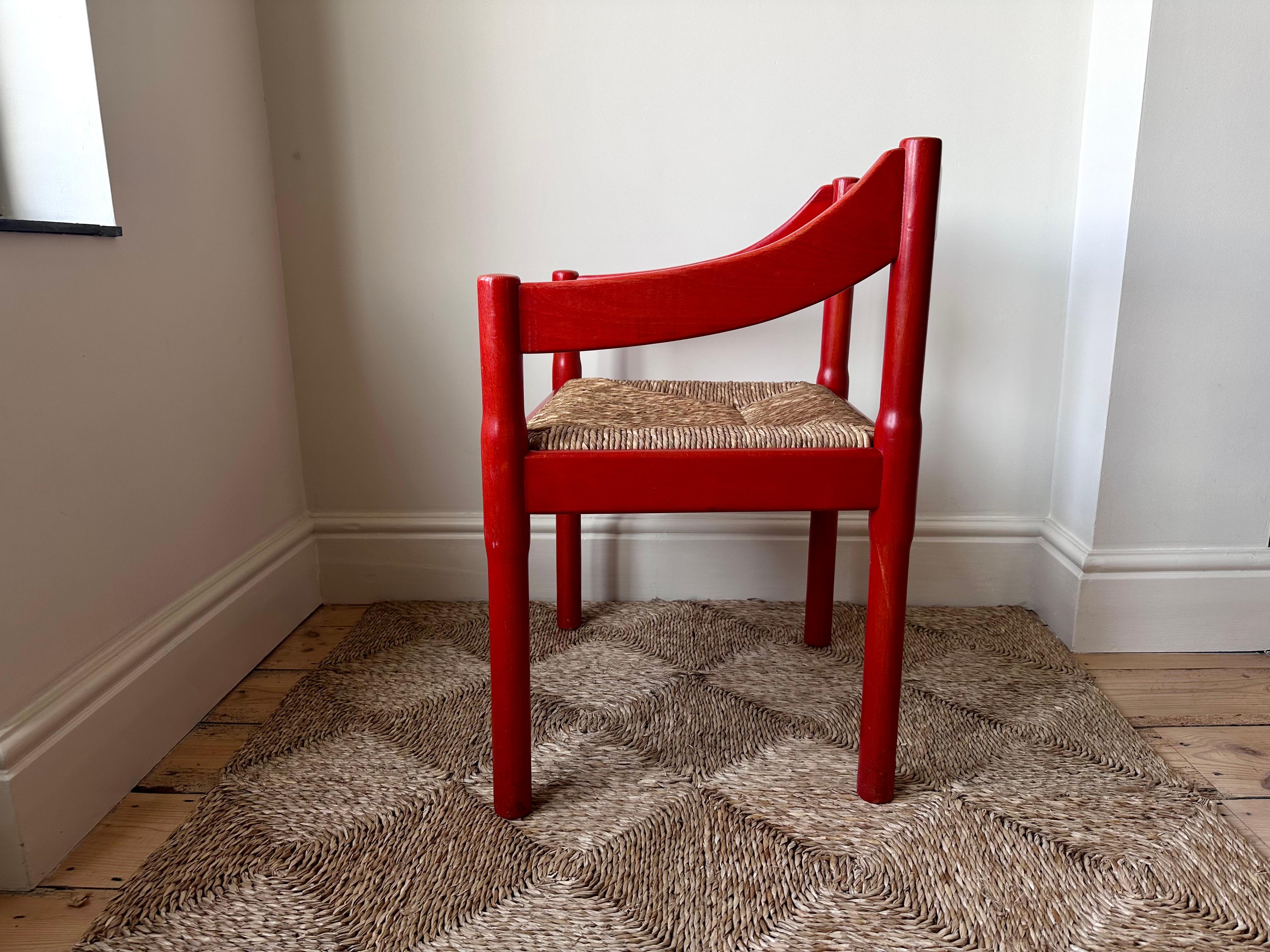 Pair of Original 1960s Carimate Dining Chairs By Vico Magistretti 12