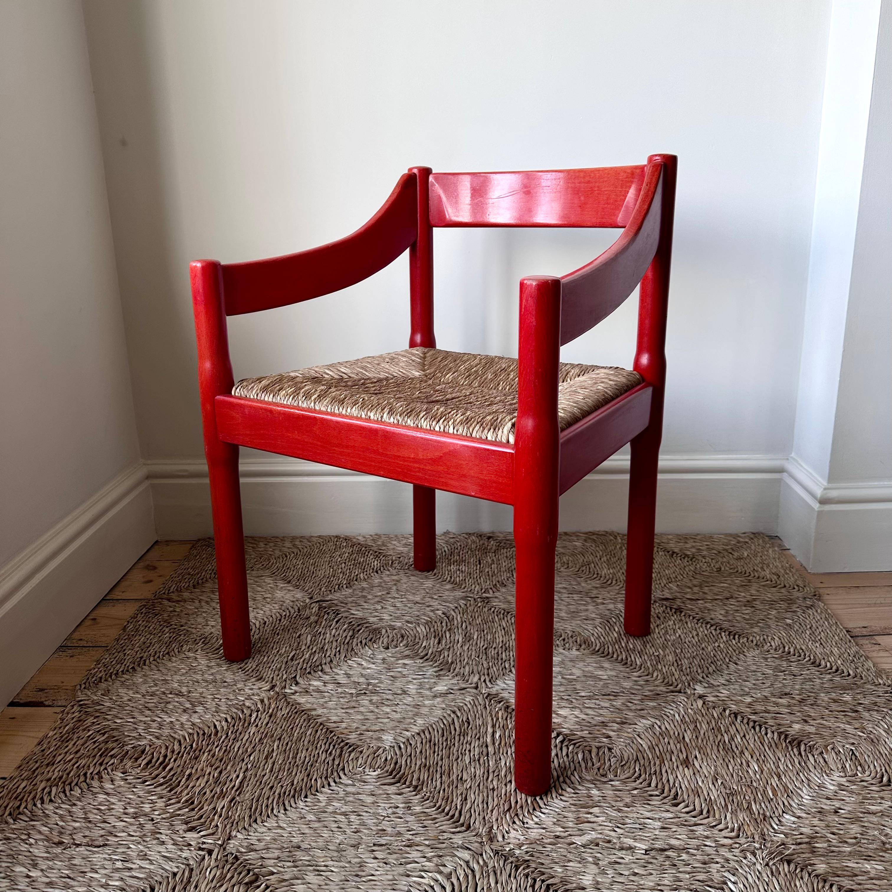 Pair of Original 1960s Carimate Dining Chairs By Vico Magistretti In Good Condition In Bristol, GB