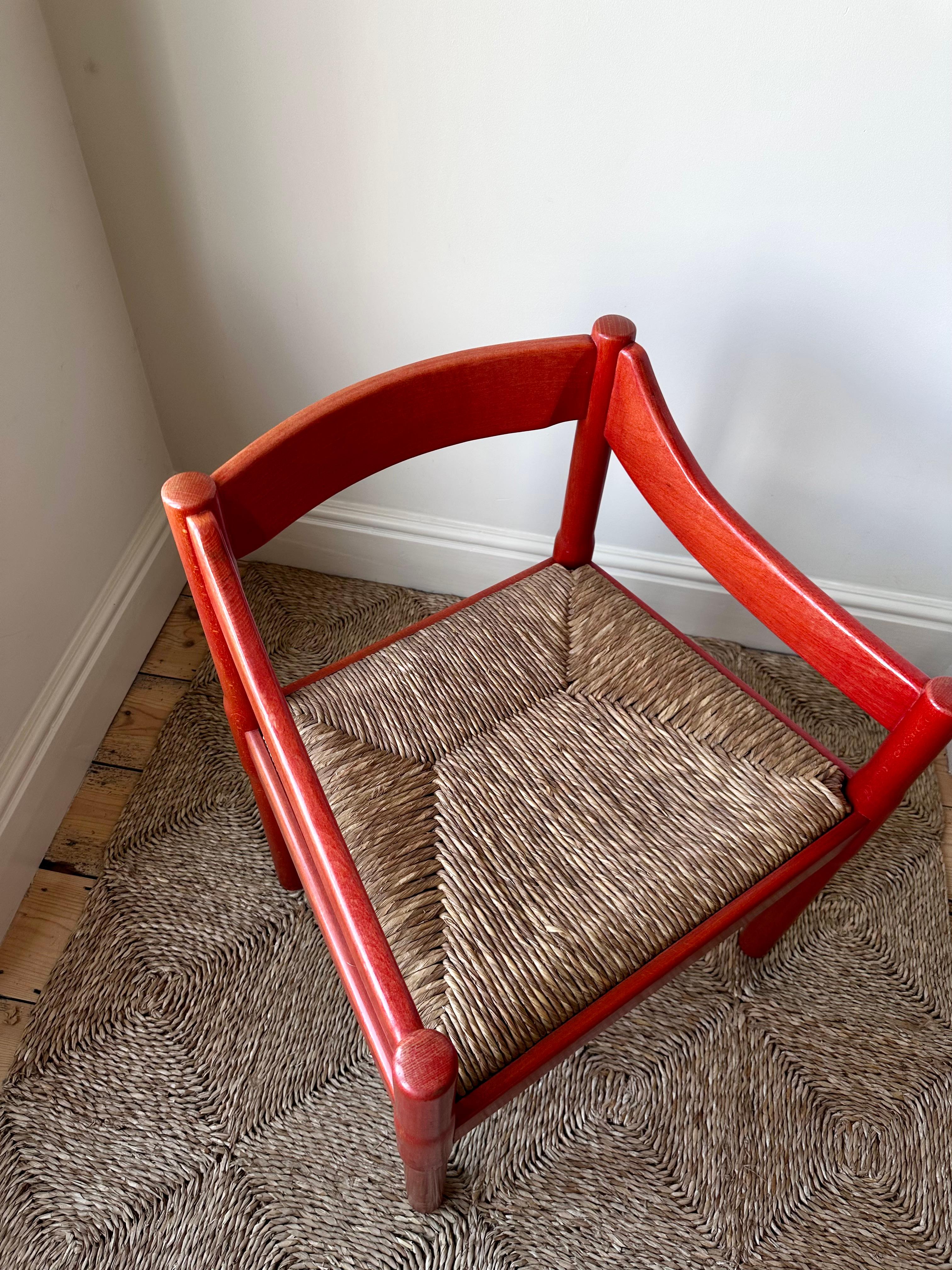 Pair of Original 1960s Carimate Dining Chairs By Vico Magistretti 2