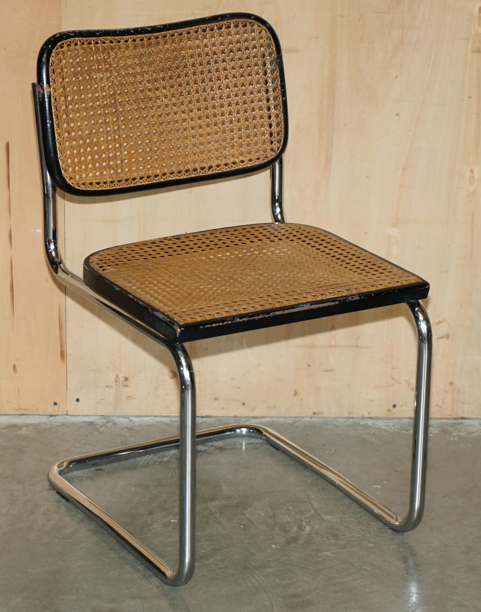 PAAR ORIGINAL 1968 GAVINA KNOLL STAMPED MARCEL BREUER CESCA KNOLL B32 CHAiRS (Handgefertigt) im Angebot