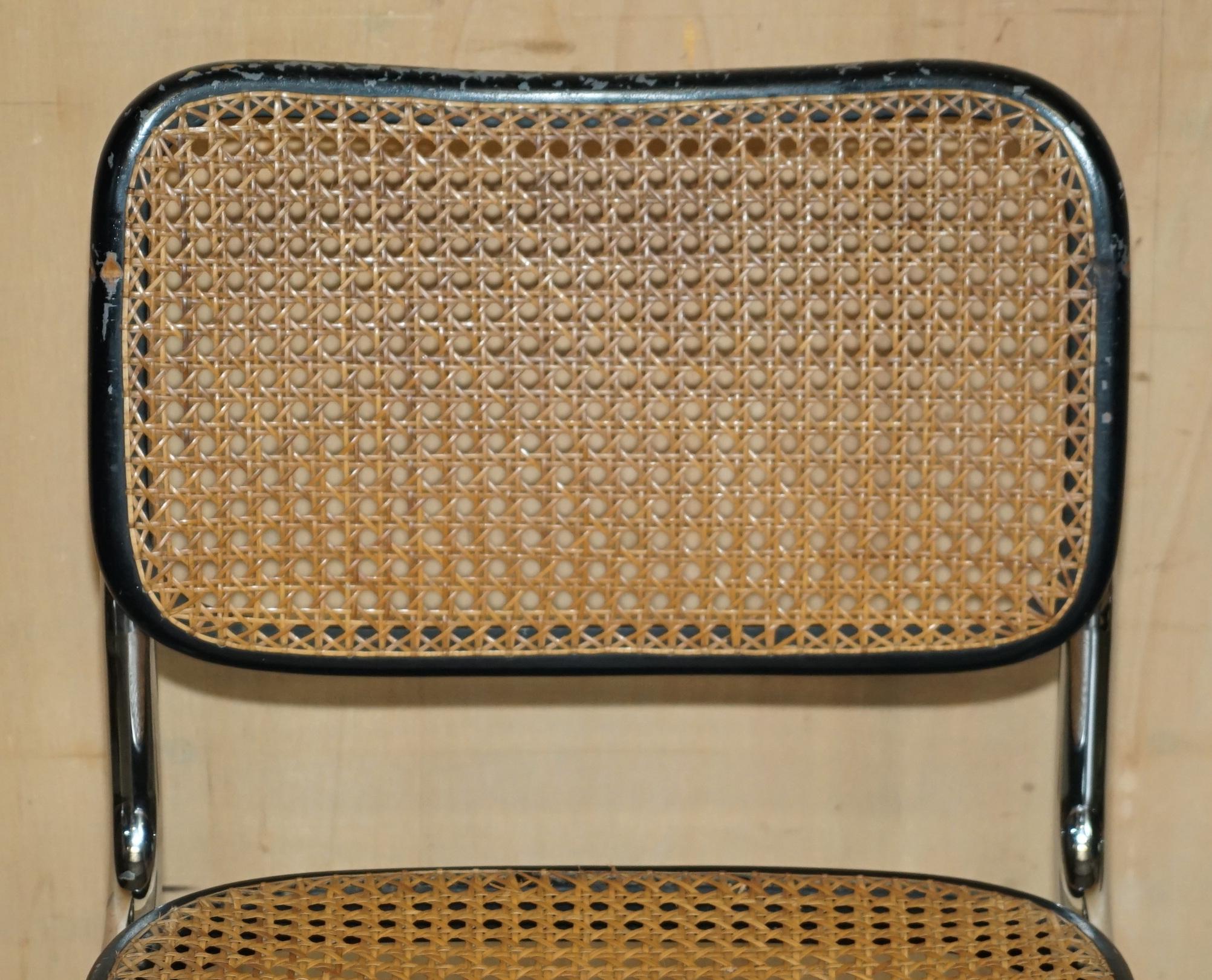 PAAR ORIGINAL 1968 GAVINA KNOLL STAMPED MARCEL BREUER CESCA KNOLL B32 CHAiRS (Mitte des 20. Jahrhunderts) im Angebot