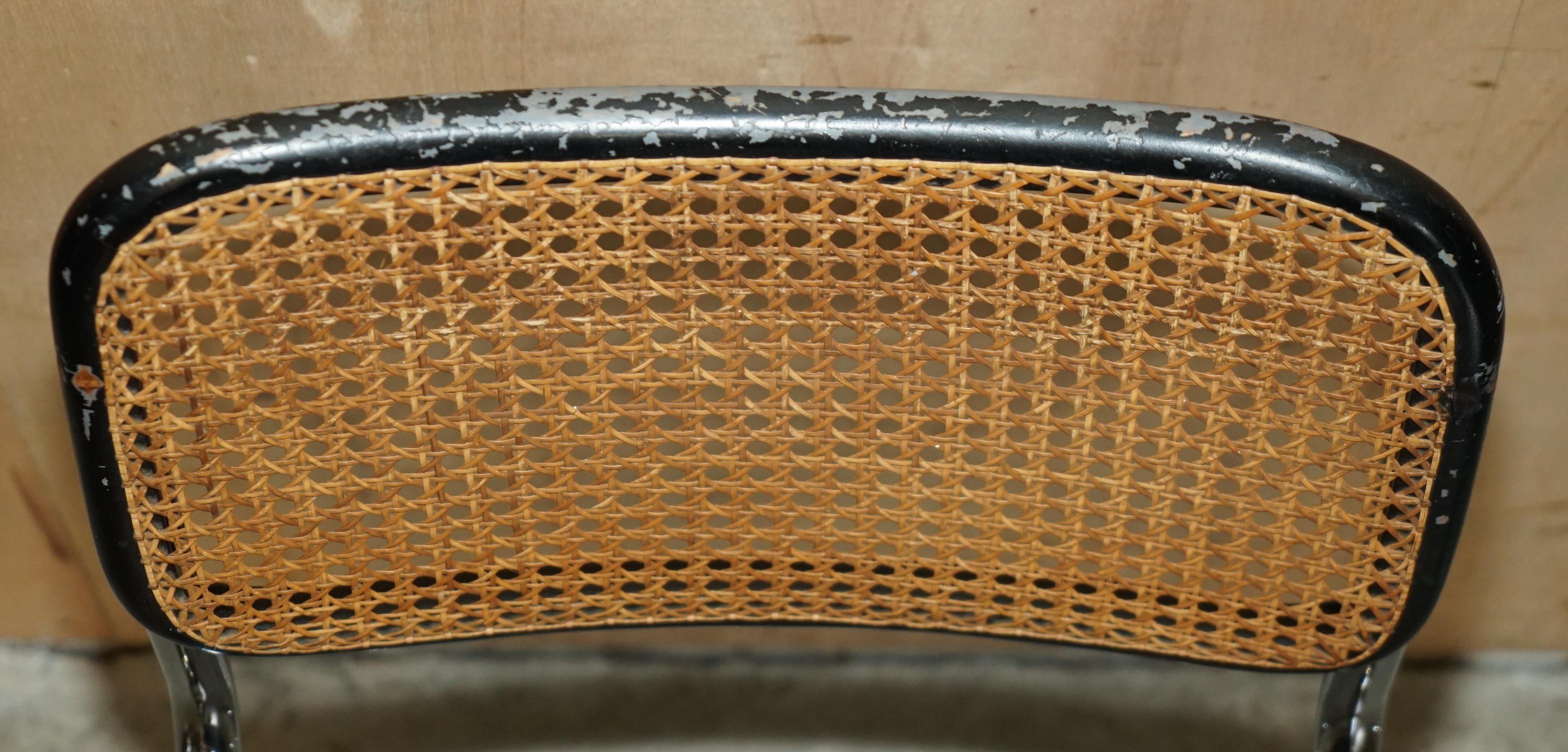 PAAR ORIGINAL 1968 GAVINA KNOLL STAMPED MARCEL BREUER CESCA KNOLL B32 CHAiRS (Rattan) im Angebot