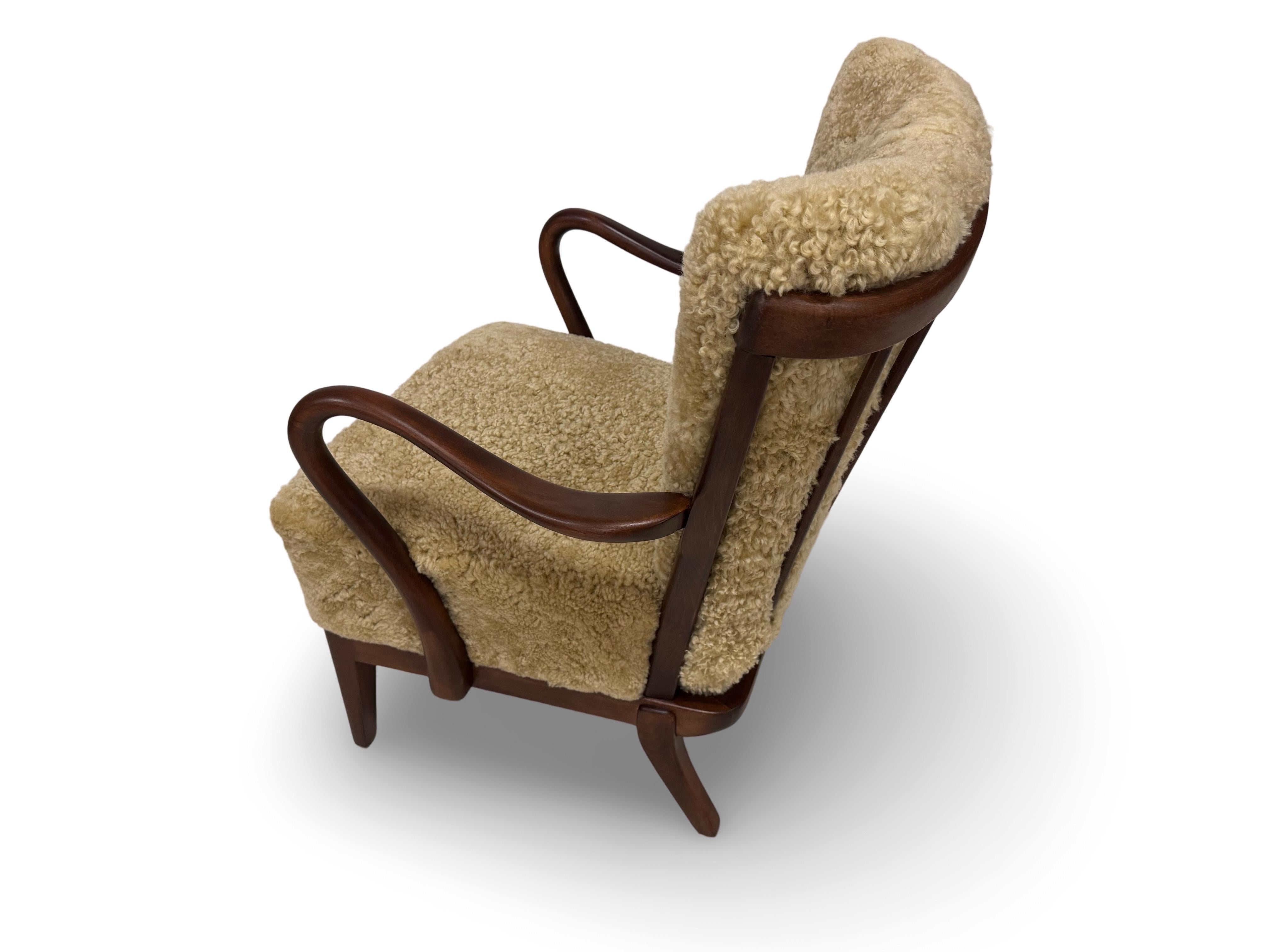 Paar originale Alfred Christensen, Slagelse Møbelværk, Loungesessel (Skandinavische Moderne) im Angebot