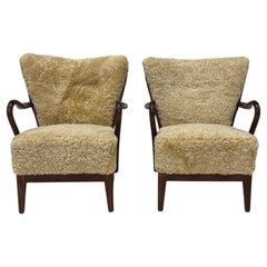 Pair of original Alfred Christensen, Slagelse Møbelværk, Lounge chairs