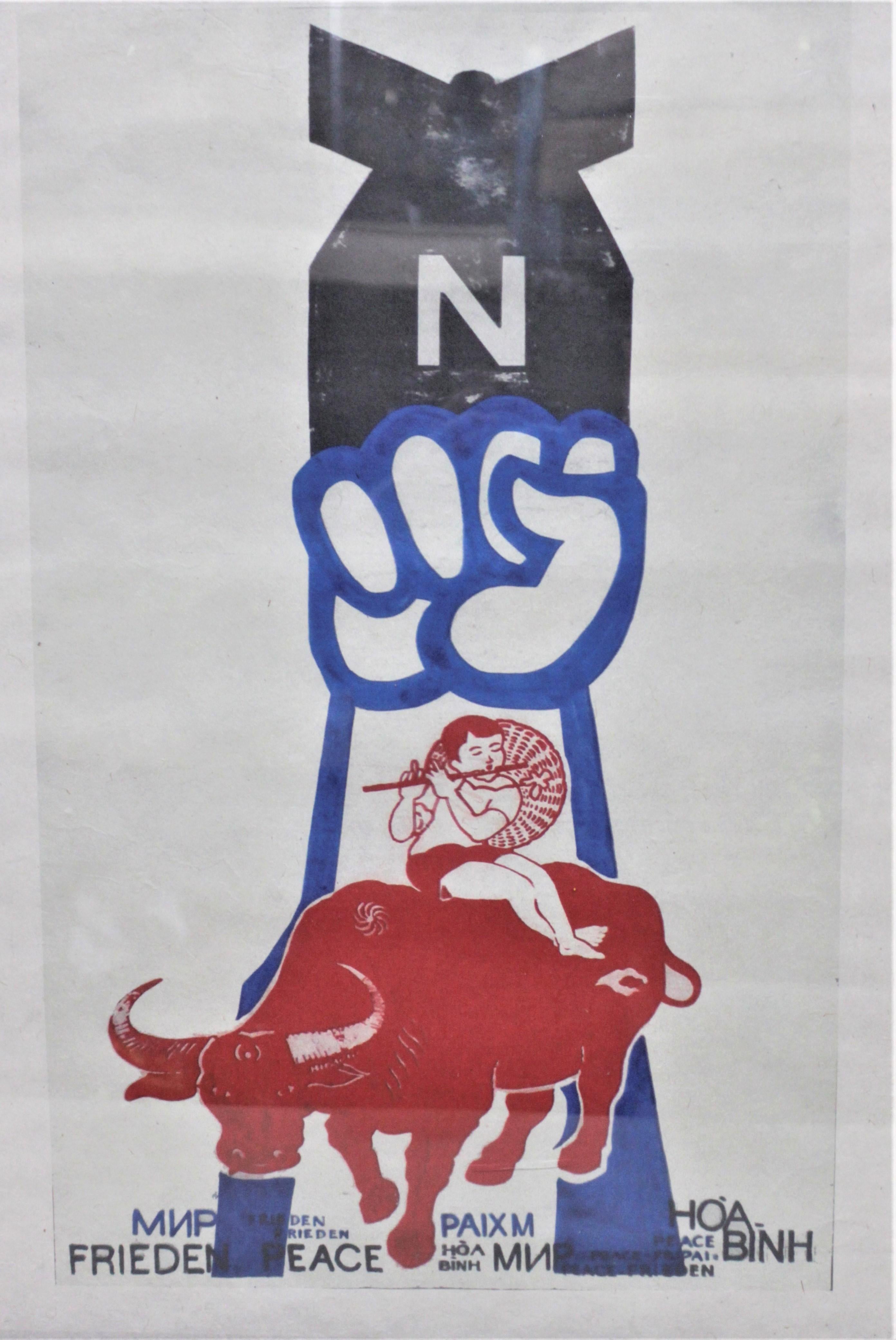 Zwei originale Anti-Vietnamkrieg- und Anti-Präsident Nixon-Plakate auf schwerem Papier im Angebot 1