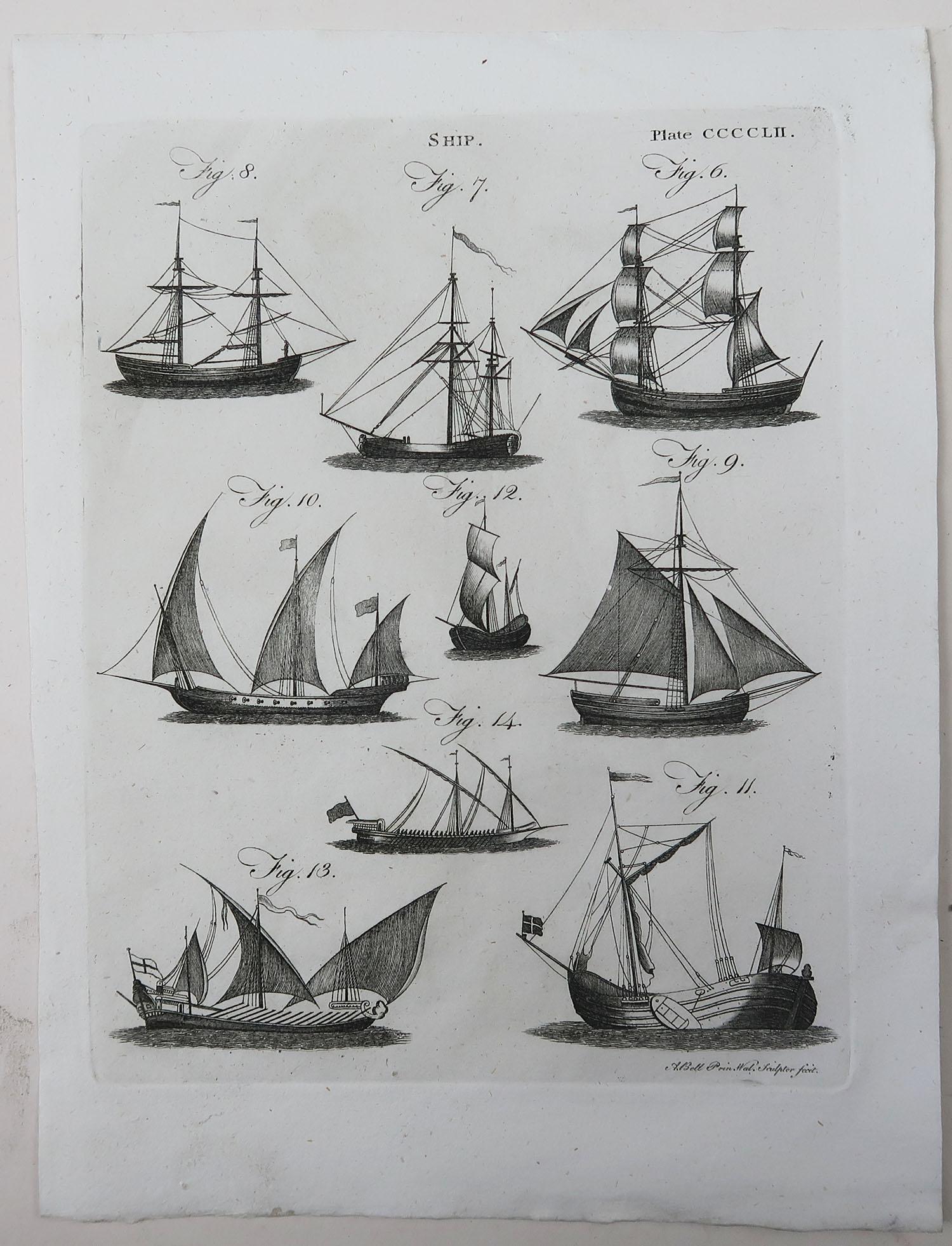 Great pair of marine prints

Copper-plate engravings by A.Bell

Published C.1790
 
Unframed

The measurement give below is for one print.
   