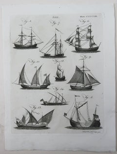 Pair of Original Antique Marine Prints, circa 1790