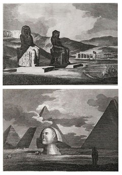Pair of Original Antique Prints of Ancient Egypt, Dated 1804