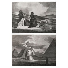 Pair of Original Antique Prints of Ancient Egypt, Dated 1804