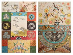 Pair of Original Antique Prints of Decorative Art- Japonisme. C.1880