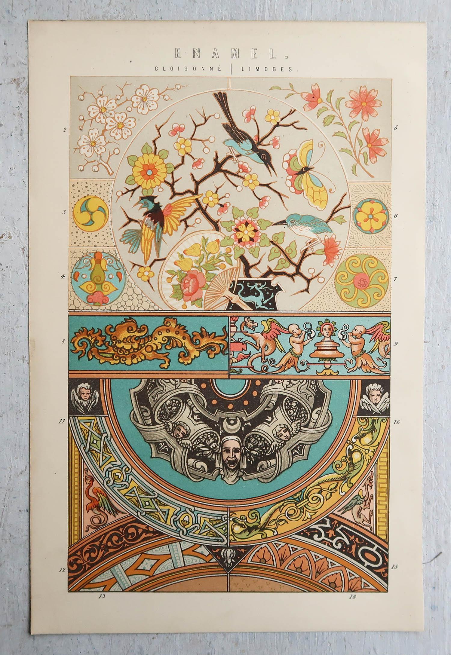 Other   Pair of Original Antique Prints of Decorative Art- Japonisme. C.1880 For Sale