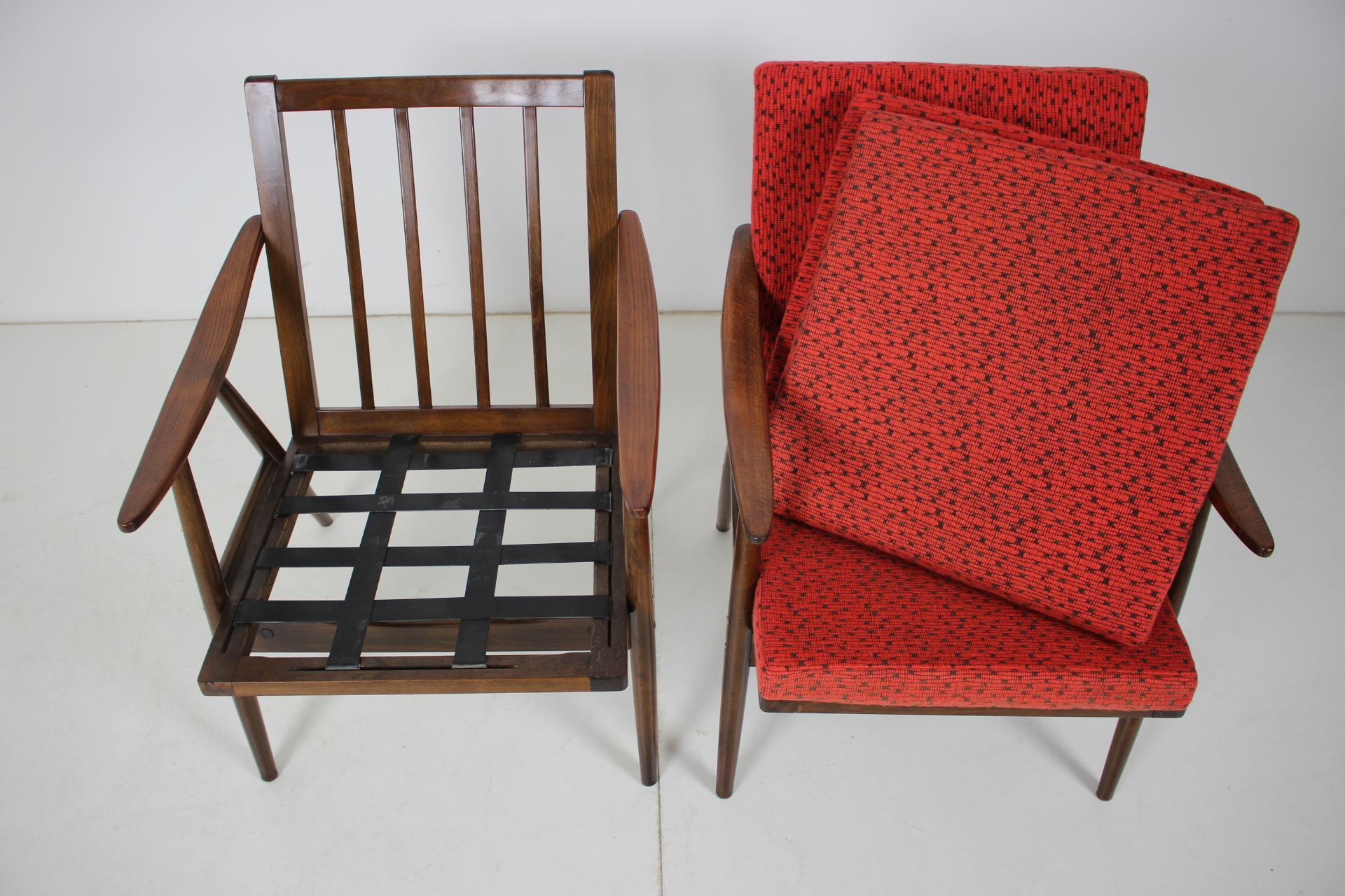 Pair of Original Armchairs/ Ton, 1960's For Sale 4