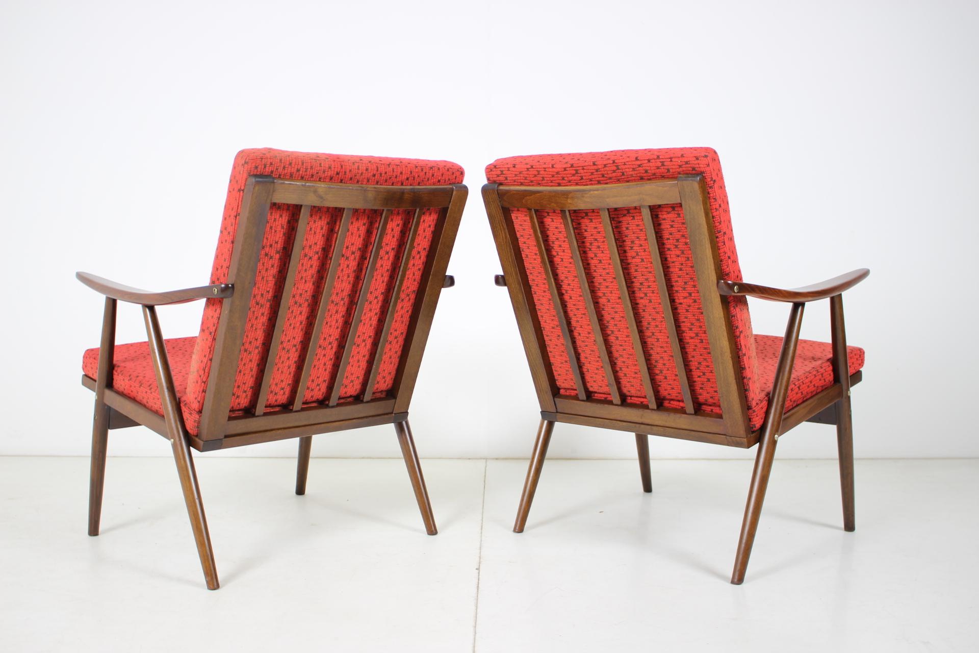 Pair of Original Armchairs/ Ton, 1960's In Good Condition For Sale In Praha, CZ