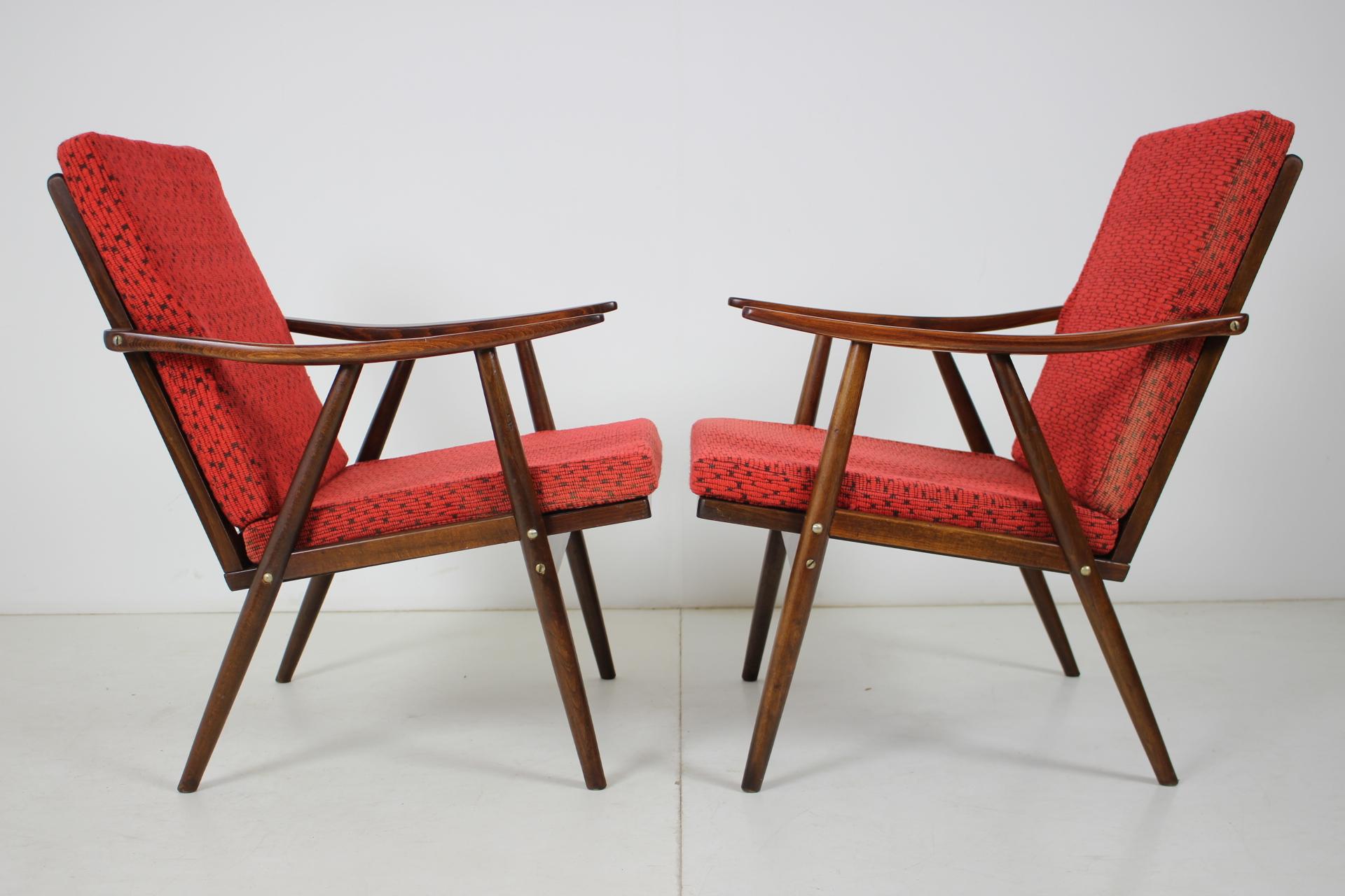 Mid-20th Century Pair of Original Armchairs/ Ton, 1960's For Sale