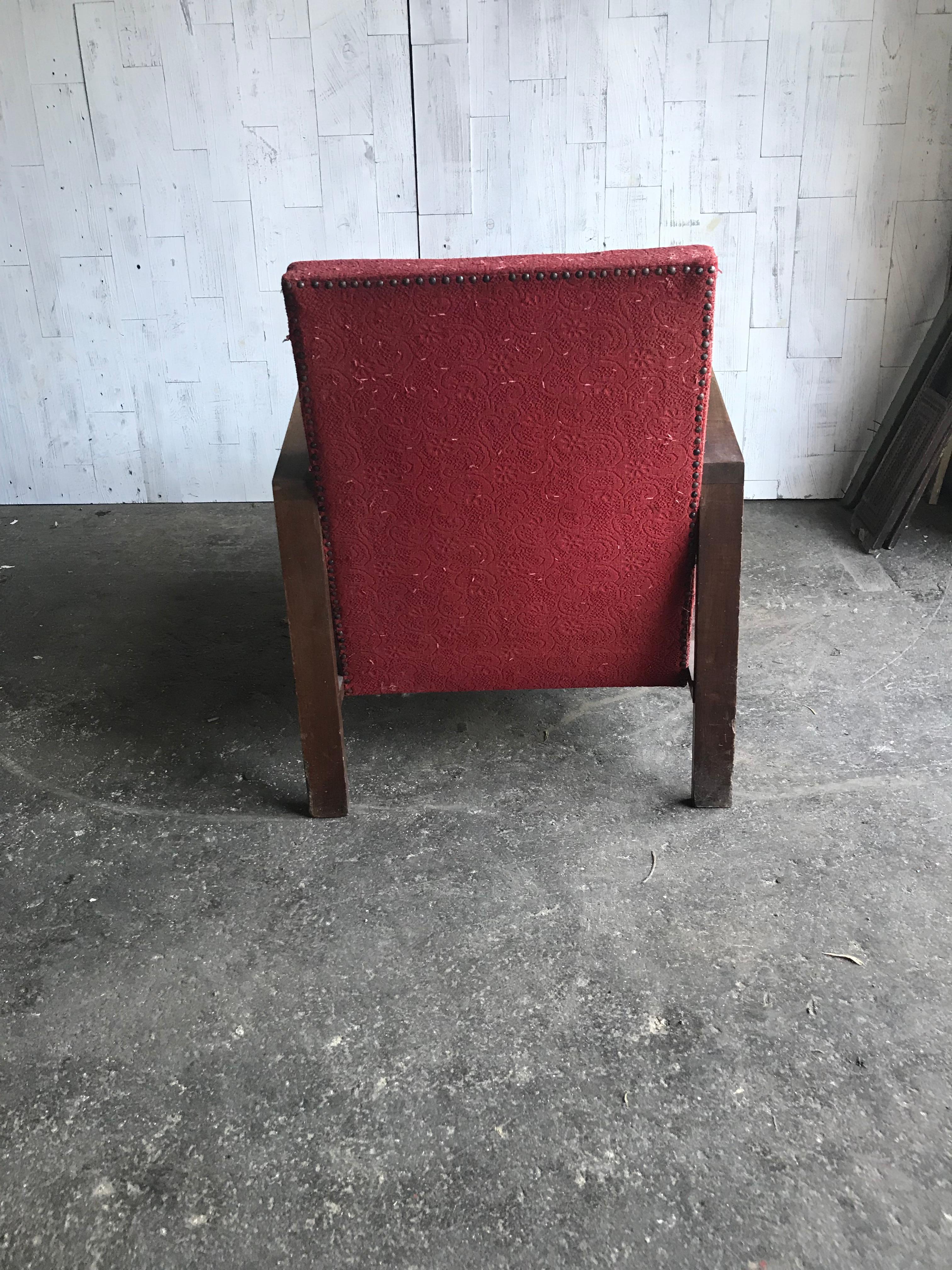 Pair of Original Art Deco Armchairs, 1940 In Good Condition For Sale In Lábatlan, HU