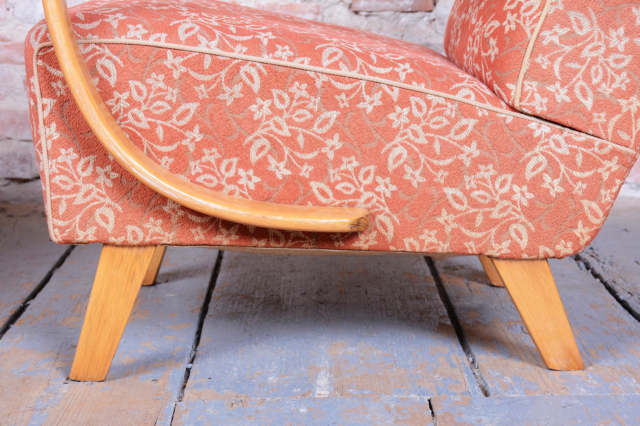 Pareja de sillones art déco originales, de J. Halabala para UP Závody, República Checa, años 30 en venta 3