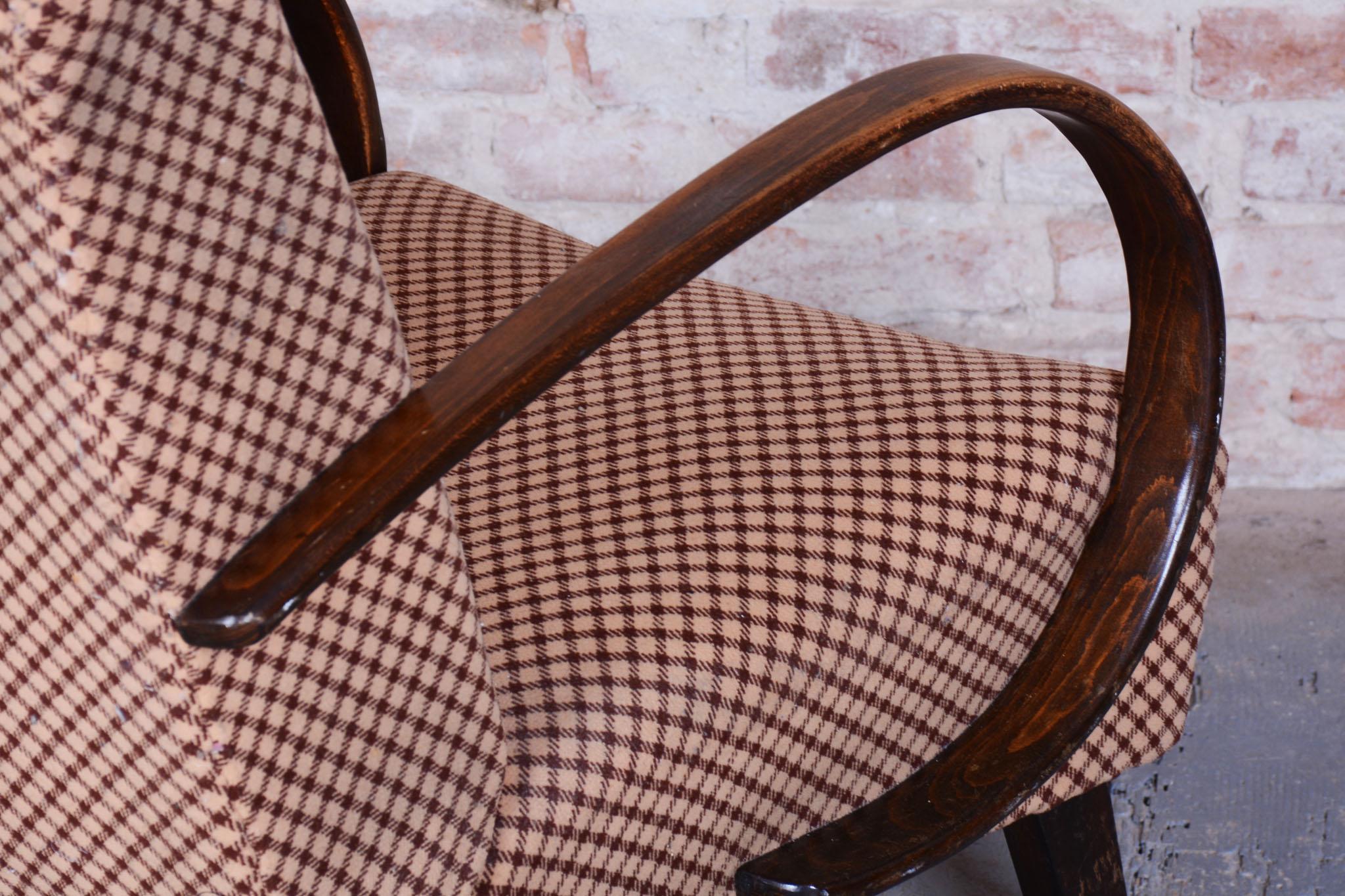 Paire de fauteuils Art déco originaux, par J. Halabala pour UP Závody, République tchèque, années 1930 en vente 5