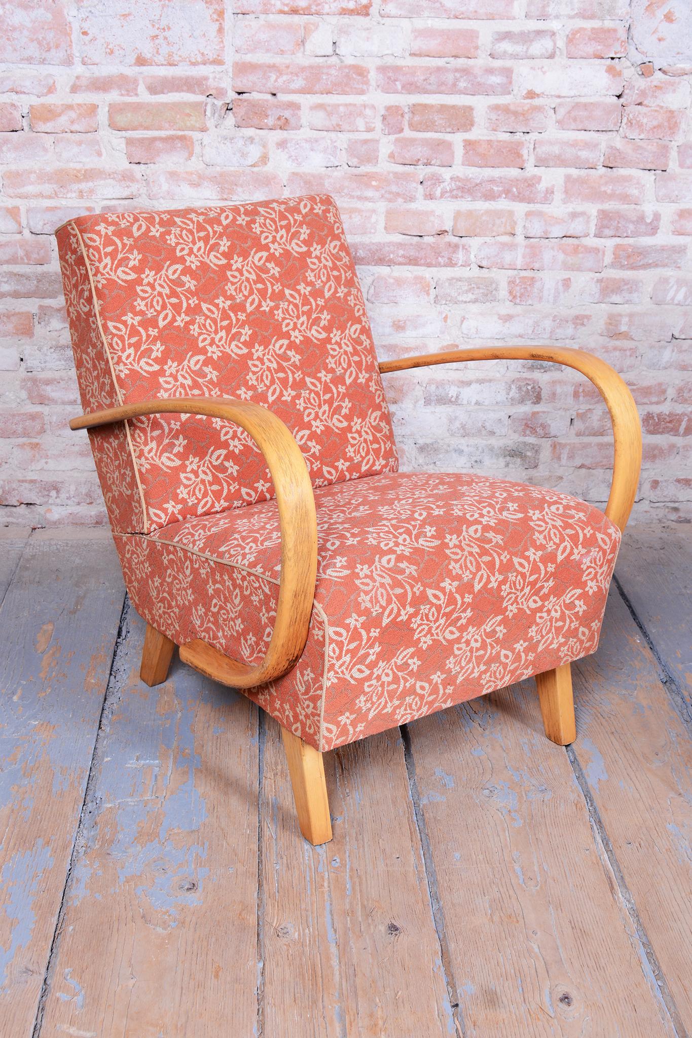 Pareja de sillones art déco originales, de J. Halabala para UP Závody, República Checa, años 30 en Bueno estado para la venta en Brandys nad Labem, Středočeský kraj