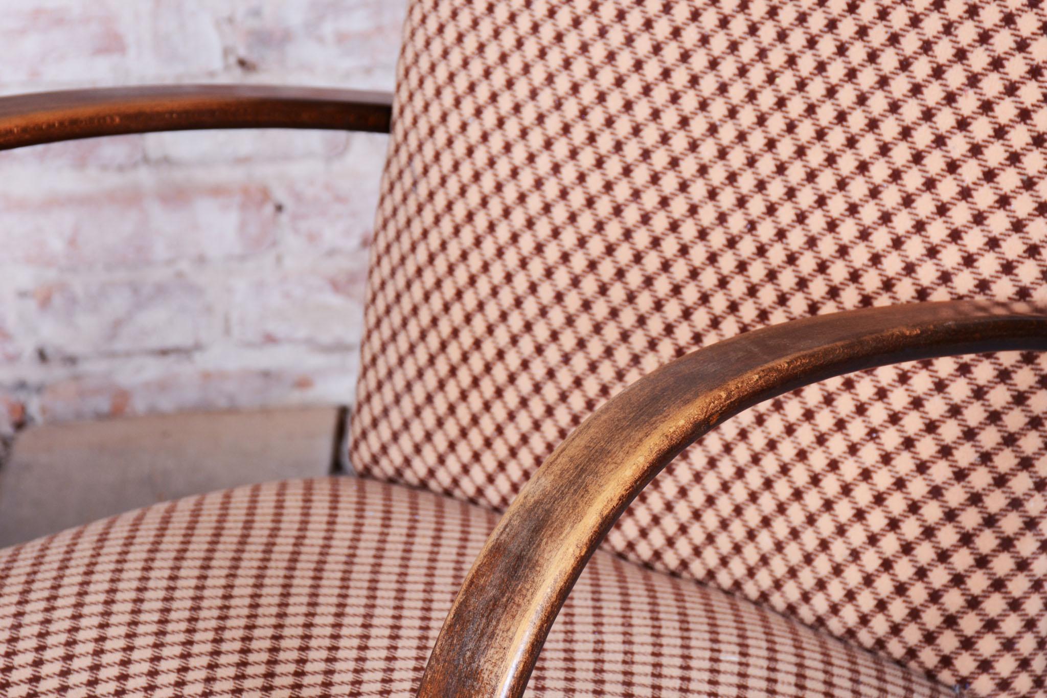 Paire de fauteuils Art déco originaux, par J. Halabala pour UP Závody, République tchèque, années 1930 en vente 1