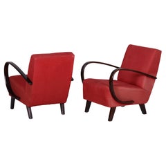 Coppia di poltrone originali in stile Art Déco, Jindřich Halabala, UP Závody, Repubblica Ceca, anni '30