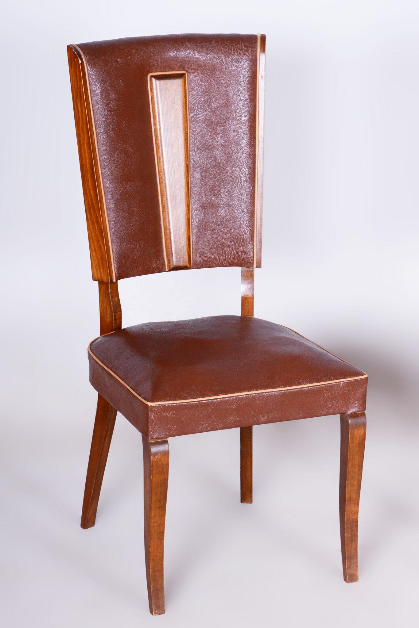 Francese Coppia di sedie Art Deco originali, di Jules Leleu, Beeche, Francia, anni '20 in vendita
